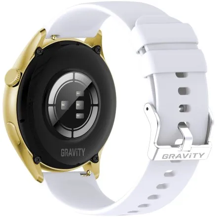 GRAVITY GT11-2 damski złoty smartwatch BIAŁY PASEK GRATIS