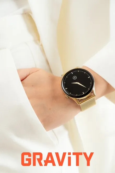GRAVITY GT11-3 damski złoty smartwatch RÓŻOWY PASEK GRATIS