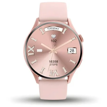 GRAVITY GT11-5 damski różowozłoty smartwatch RÓŻOWY PASEK GRATIS