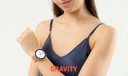 GRAVITY GT11-7 damski różowozłoty smartwatch NIEBIESKI PASEK GRATIS