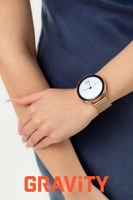GRAVITY GT11-7 damski różowozłoty smartwatch NIEBIESKI PASEK GRATIS