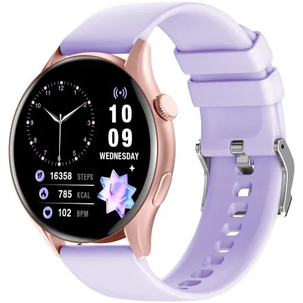 GRAVITY GT11-8 damski różowozłoty smartwatch SZARY PASEK GRATIS