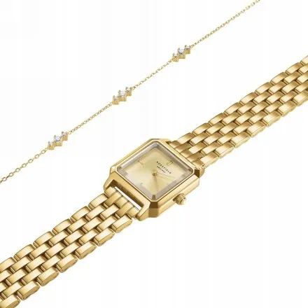 Rosefield Boxelle SET zegarek damski złoty ze złotą tarczą BCGTC-X284