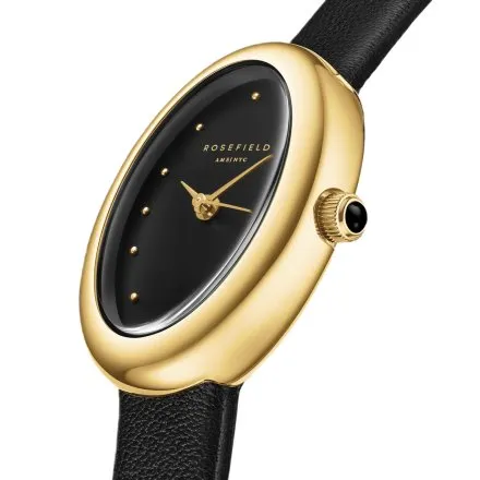 Rosefield Oval zegarek damski złoty z paskiem OVBGLG-OV18