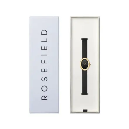Rosefield Oval zegarek damski złoty z paskiem OVBGLG-OV18