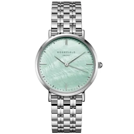 Rosefield Upper East Side zegarek damski srebrny z zieloną tarczą UGSSS-U38