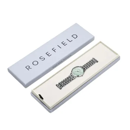 Rosefield Upper East Side zegarek damski srebrny z zieloną tarczą UGSSS-U38