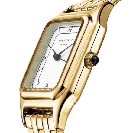 Rosefield Ivy zegarek damski złoty z białą tarczą OCWGSG-OC01