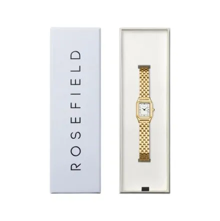 Rosefield Ivy zegarek damski złoty z białą tarczą OCWGSG-OC01