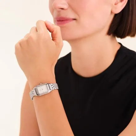 Rosefield Ivy zegarek damski srebrny z białą tarczą OCWSSS-OC02