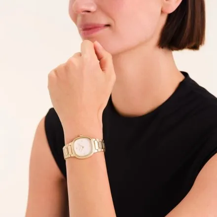 Rosefield Gaia zegarek damski złoty z kremową tarczą ORCGSG-OR01