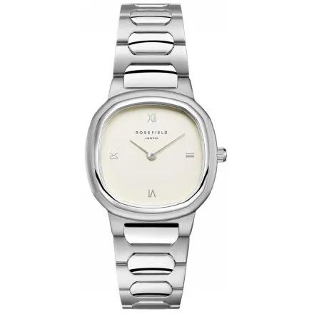 Rosefield Gaia zegarek damski srebrny z kremową tarczą ORCSSS-OR02