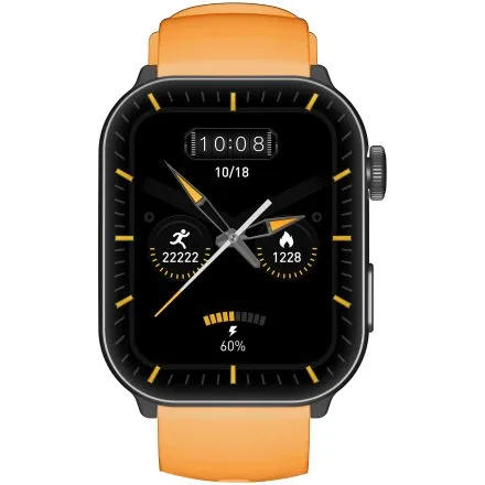 GRAVITY GT28-2 prostokątny czarny smartwatch do rozmów