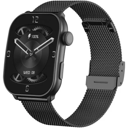 GRAVITY GT28-3 prostokątny czarny smartwatch do rozmów