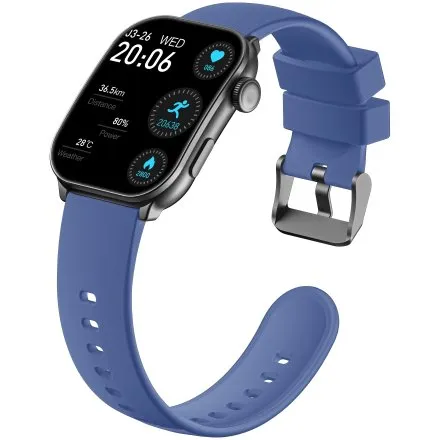 GRAVITY GT28-3 prostokątny czarny smartwatch do rozmów