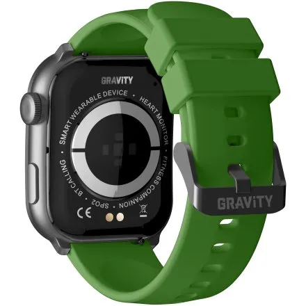 GRAVITY GT28-4 prostokątny czarny smartwatch do rozmów