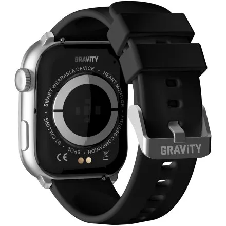 GRAVITY GT28-9 prostokątny srebrny smartwatch do rozmów