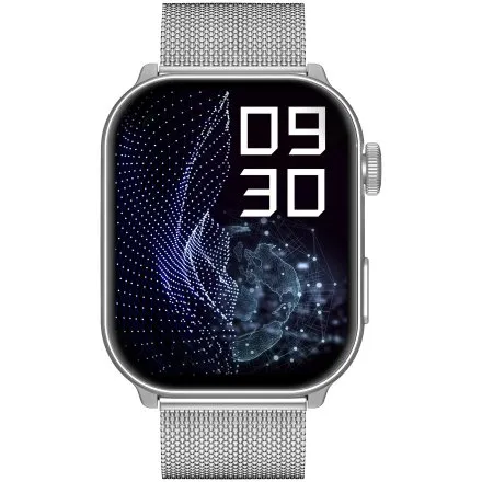 GRAVITY GT28-10 prostokątny srebrny smartwatch do rozmów