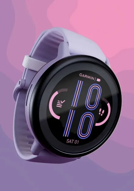 Garmin Bounce 2 Light purple fioletowy smartwatch dla dzieci GPS LTE AMOLED 010-03399-01