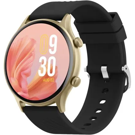 GRAVITY GT19-9 złoty smartwatch do rozmów z białym i czarnym paskiem