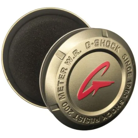 Oryginalne okrągłe pudełko do zegarka Casio G-SHOCK puszka z logo