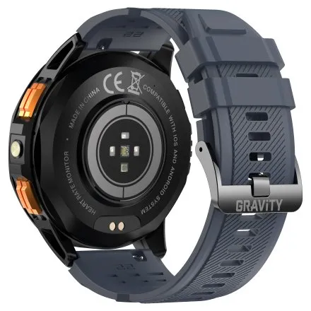 GRAVITY GT24-1 czarno-granatowy smartwatch do rozmów kompas