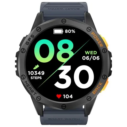 GRAVITY GT24-1 czarno-granatowy smartwatch do rozmów kompas