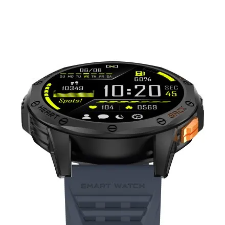 GRAVITY GT24-1 czarno-granatowy smartwatch do rozmów kompas
