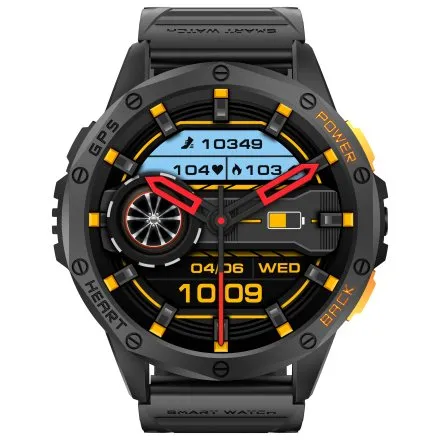 GRAVITY GT24-2 czarno-biały smartwatch do rozmów kompas