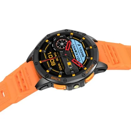 GRAVITY GT24-3 czarno-pomarańczowy smartwatch do rozmów kompas