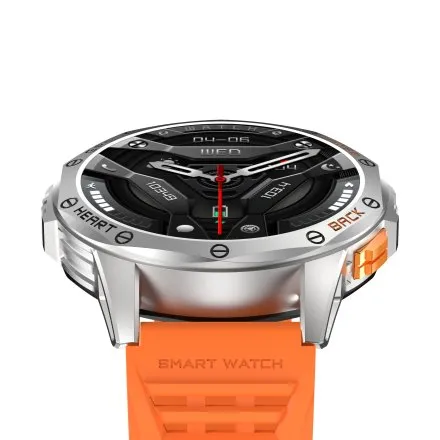 GRAVITY GT24-4 srebrny smartwatch do rozmów kompas 