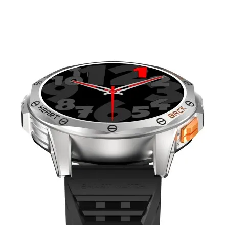 GRAVITY GT24-4 srebrny smartwatch do rozmów kompas 