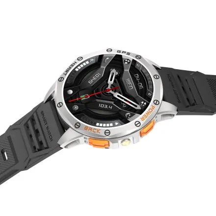 GRAVITY GT24-4 srebrny smartwatch do rozmów kompas 