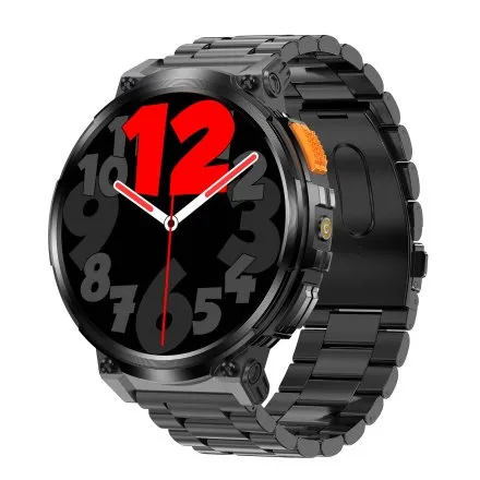 GRAVITY GT23-1 czarny smartwatch męski do rozmów z latarką