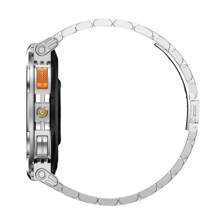 GRAVITY GT23-2 srebrny smartwatch męski do rozmów z latarką