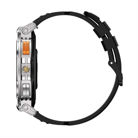 GRAVITY GT23-4 srebrny smartwatch męski do rozmów z latarką