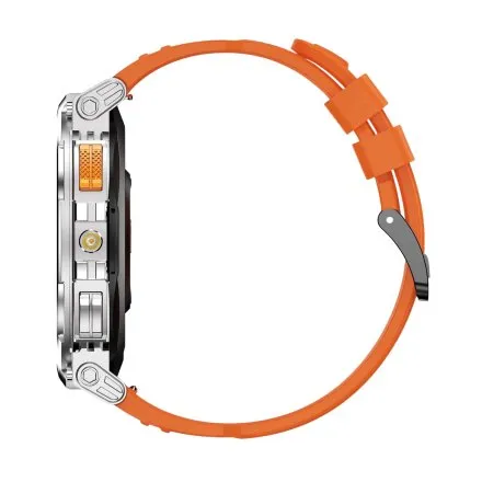 GRAVITY GT23-4 srebrny smartwatch męski do rozmów z latarką