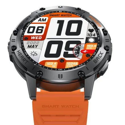GRAVITY GT22-3 czarny smartwatch męski do rozmów z latarką