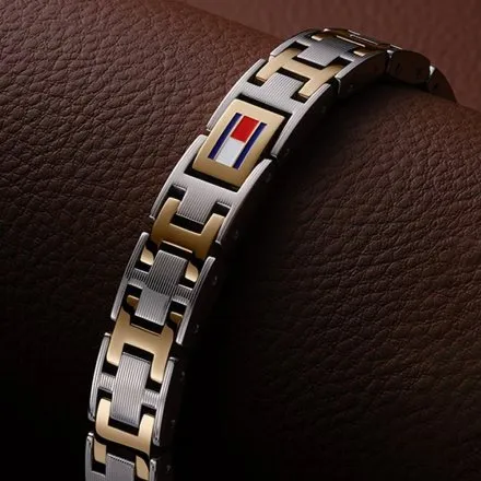 Tommy Hilfiger bransoletka męska srebrno-złota 2790683