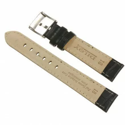 Pasek DILOY Superior 368.24.01 Skórzany Czarny 24 mm - GRATIS dwa teleskopy i narzędzie