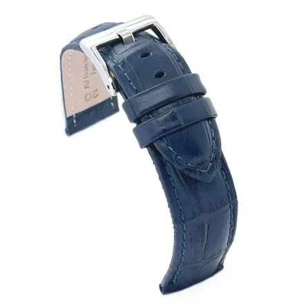 Pasek DILOY Superior 368.26.05 Skórzany Granatowy 26 mm - GRATIS dwa teleskopy i narzędzie