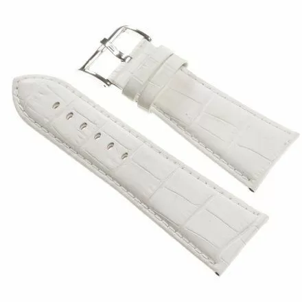 Pasek DILOY Superior 368.24.22 Skórzany Biały 24 mm - GRATIS dwa teleskopy i narzędzie
