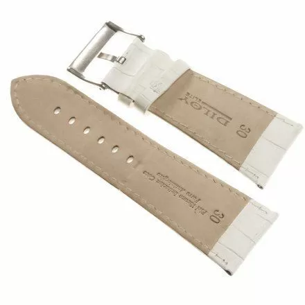 Pasek DILOY Superior 368.24.22 Skórzany Biały 24 mm - GRATIS dwa teleskopy i narzędzie