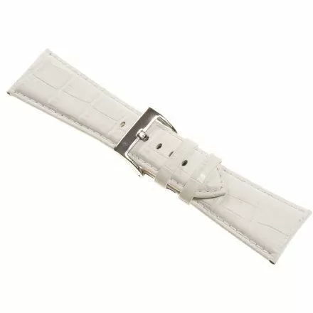 Pasek DILOY Superior 368.24.22 Skórzany Biały 24 mm - GRATIS dwa teleskopy i narzędzie