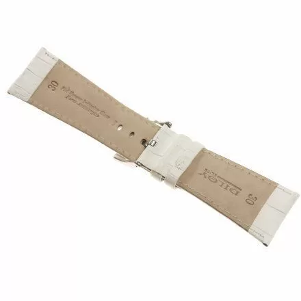 Pasek DILOY Superior 368.24.22 Skórzany Biały 24 mm - GRATIS dwa teleskopy i narzędzie