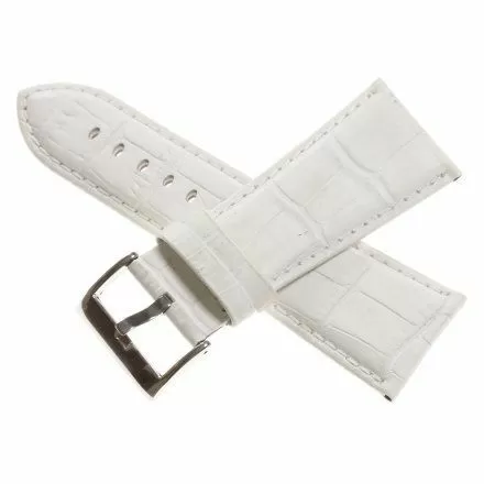 Pasek DILOY Superior 368.24.22 Skórzany Biały 24 mm - GRATIS dwa teleskopy i narzędzie