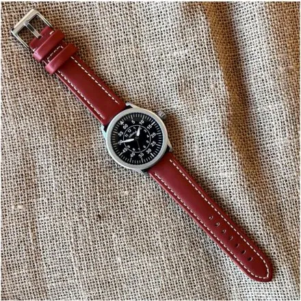 Brązowy pasek 20 mm skórzany DILOY 377.20.08 + GRATIS dwa teleskopy i narzędzie