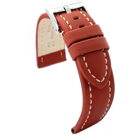 Brązowy pasek 20 mm skórzany DILOY 377.20.08 + GRATIS dwa teleskopy i narzędzie