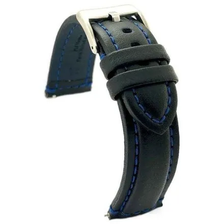 Czarny pasek 20 mm skórzany DILOY 393.20.52 + GRATIS dwa teleskopy i narzędzie