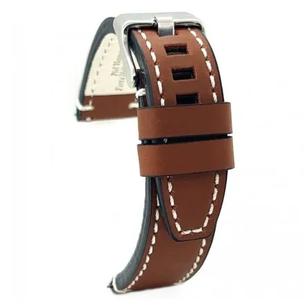 Jasnobrązowy pasek 26 mm skórzany DILOY 414.26.03 + GRATIS dwa teleskopy i narzędzie